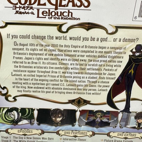 Bandai Entertainment Code Geass: Lelouch Of The Rebellion Season 1 DVD Anime New - Picture 4 of 8